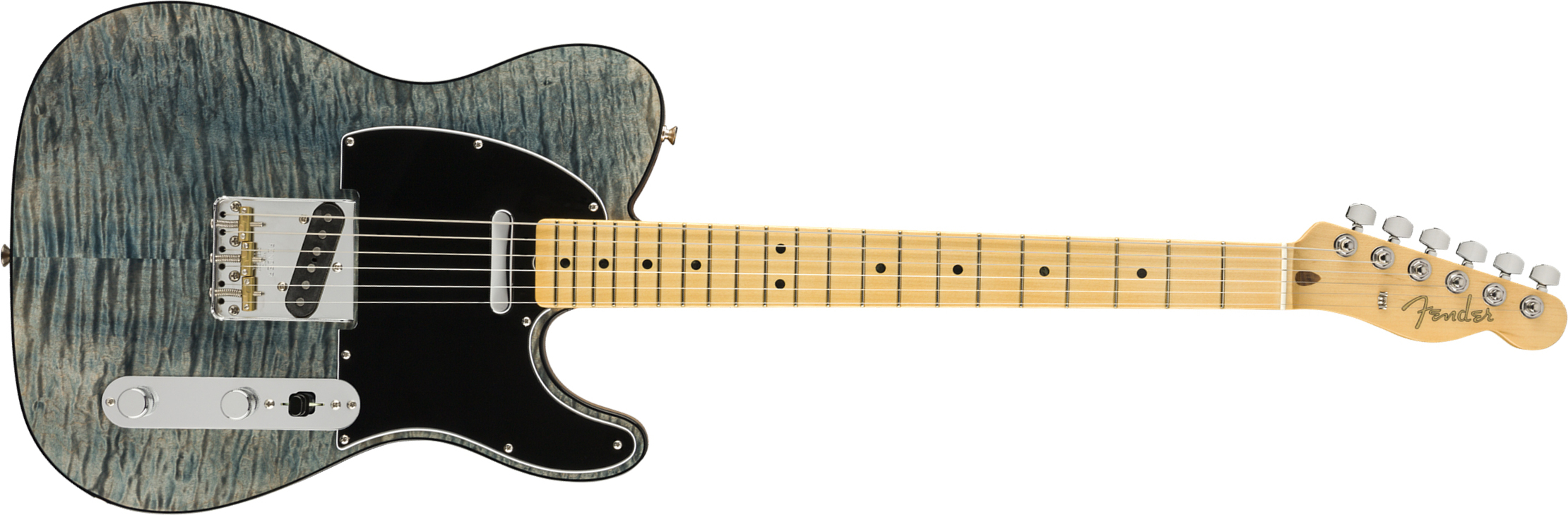 Fender Tele Quilt Maple Top Rarities Usa Mn - Blue Cloud - Tel shape electric guitar - Main picture