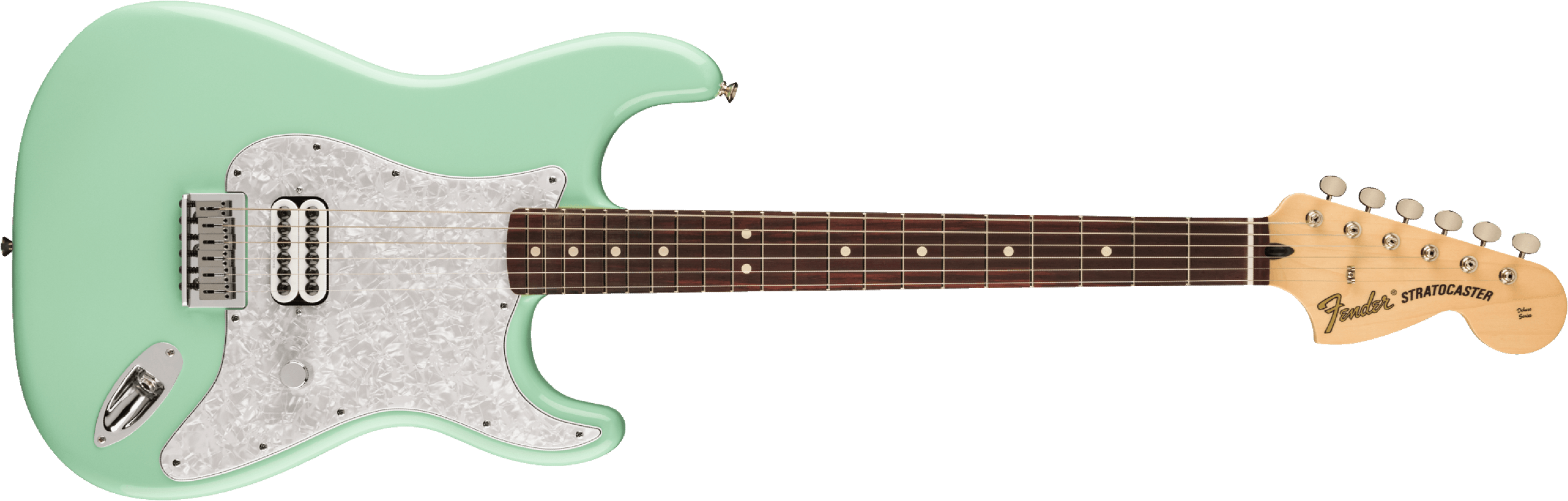 Fender Tom Delonge Ltd Mex Signature 1h Ht Rw - Surf Green - Str shape electric guitar - Main picture