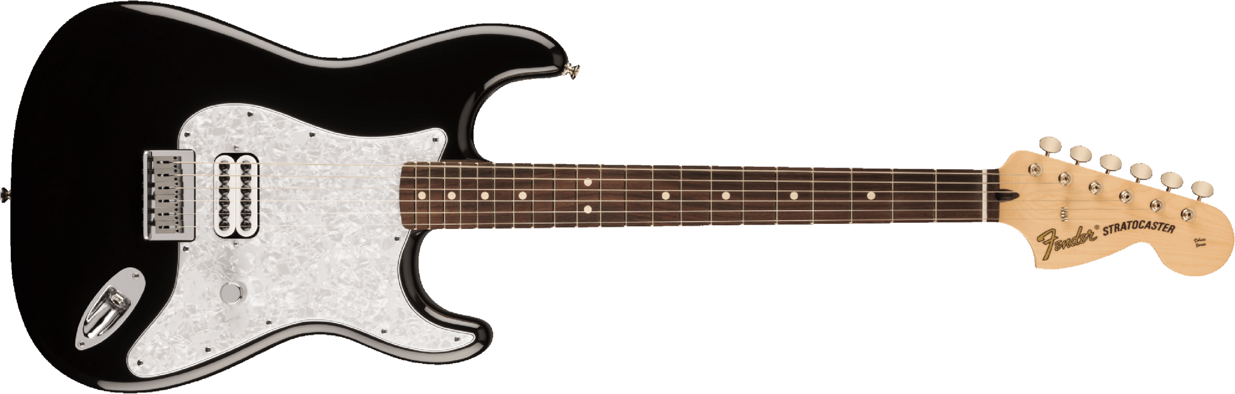 Fender Tom Delonge Ltd Mex Signature 1h Ht Rw - Black - Str shape electric guitar - Main picture
