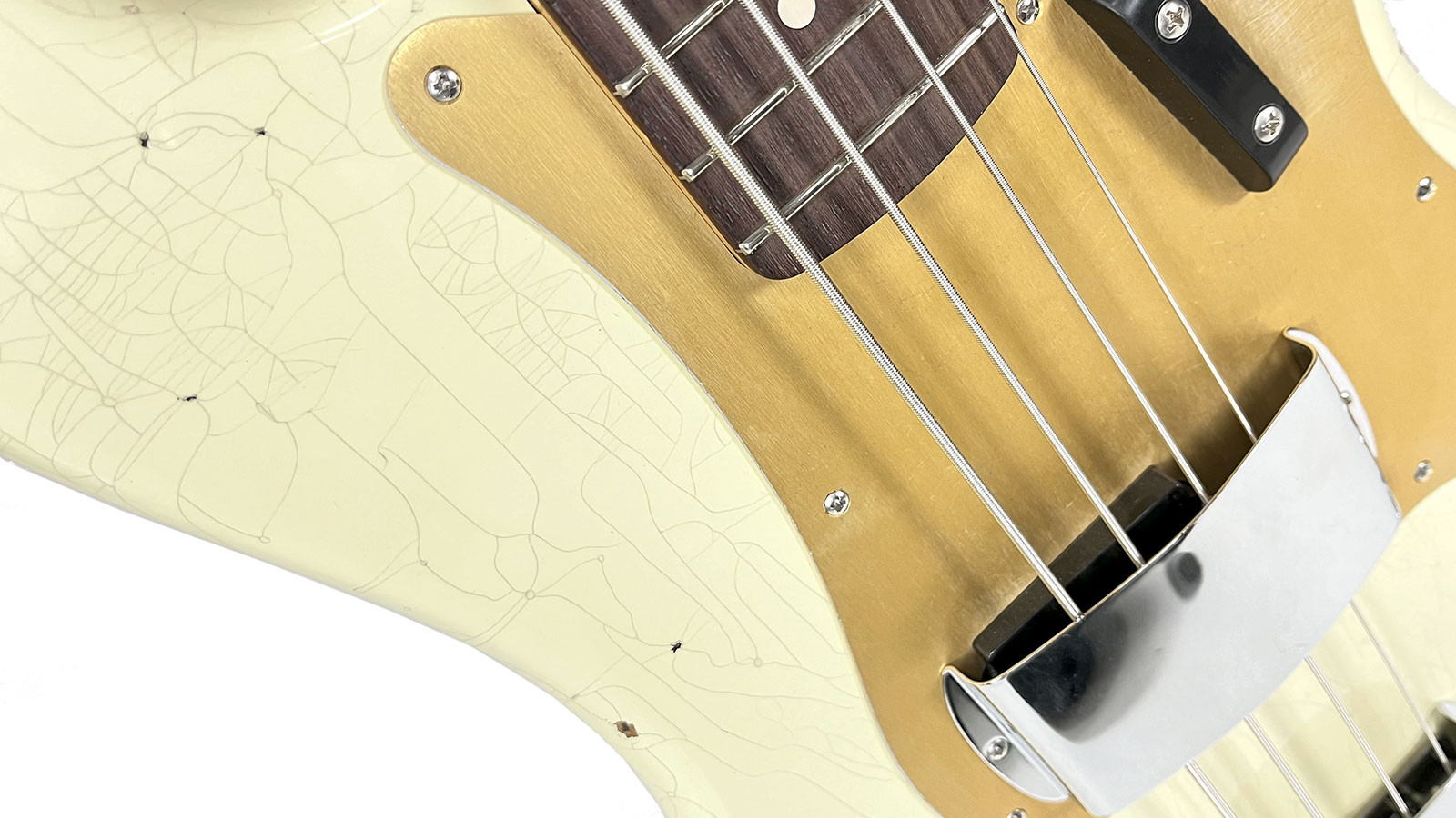 Fender Custom Shop Precision Bass 1960 Rw #r130966 - Closet Classic Vintage White - Solid body electric bass - Variation 2