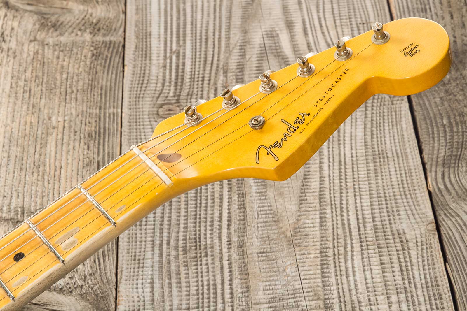 Fender Custom Shop Strat 1954 70th Anniv. 3s Trem Mn #xn4193 - Journeyman Relic Wide-fade 2-color Sunburst - Str shape electric guitar - Variation 10