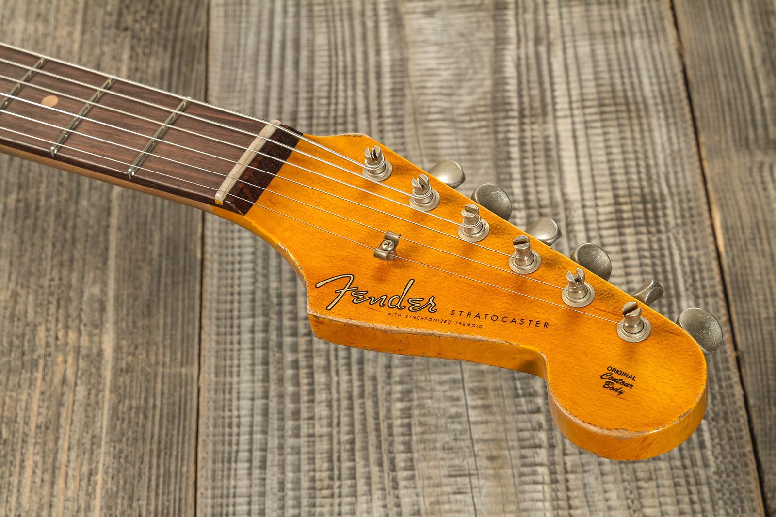 Fender Custom Shop Strat 1959 3s Trem Rw #cz571958 - Super Heavy Relic Aged Chocolate 3-color Sunburst - Str shape electric guitar - Variation 8