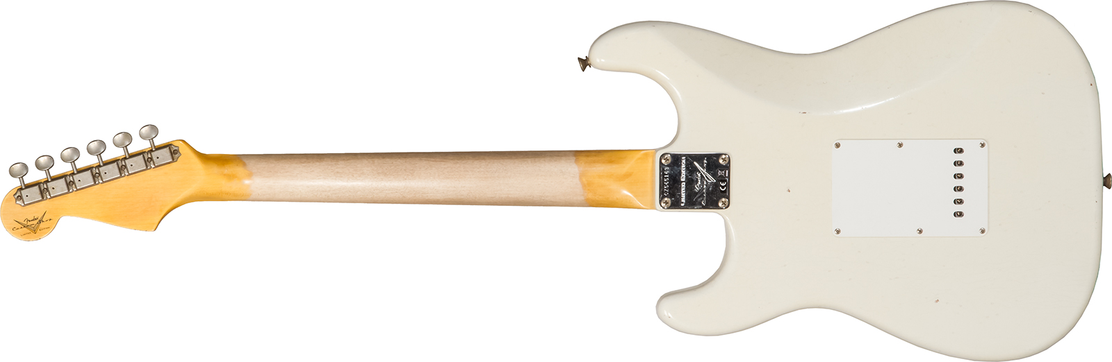 Fender Custom Shop Strat 1962/63 3s Trem Rw #cz565163 - Journeyman Relic Olympic White - Str shape electric guitar - Variation 1