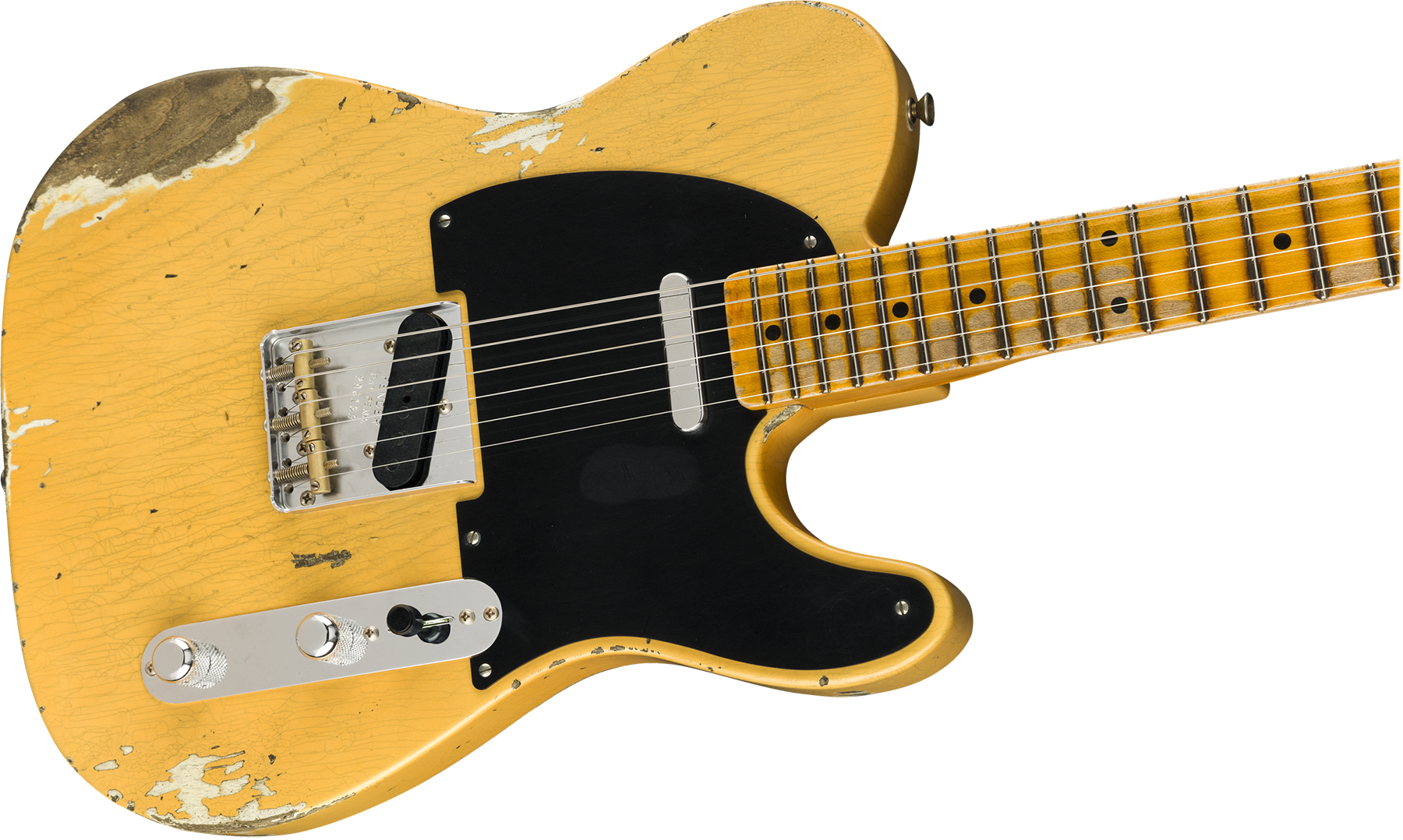 Fender Custom Shop Tele 1952 2019 Mn - Heavy Relic Aged Nocaster Blonde - Tel shape electric guitar - Variation 2