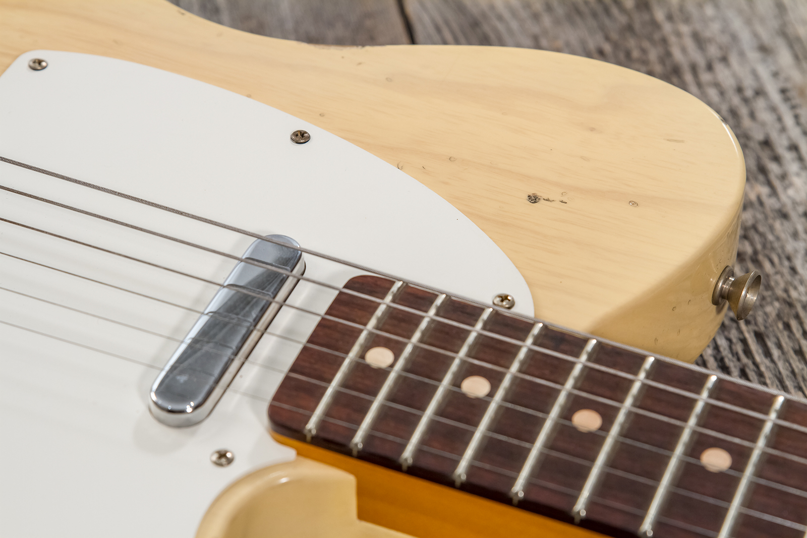 Fender Custom Shop Tele 1960 2s Ht Rw #cz569492 - Relic Natural Blonde - Tel shape electric guitar - Variation 5