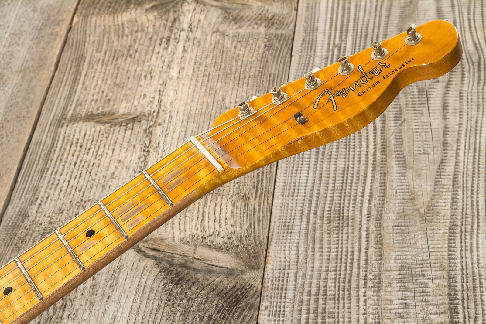 Fender Custom Shop Tele Custom 50s Twisted 2s Ht Mn #r131746 - Journeyman Relic Tahitian Coral - Tel shape electric guitar - Variation 7