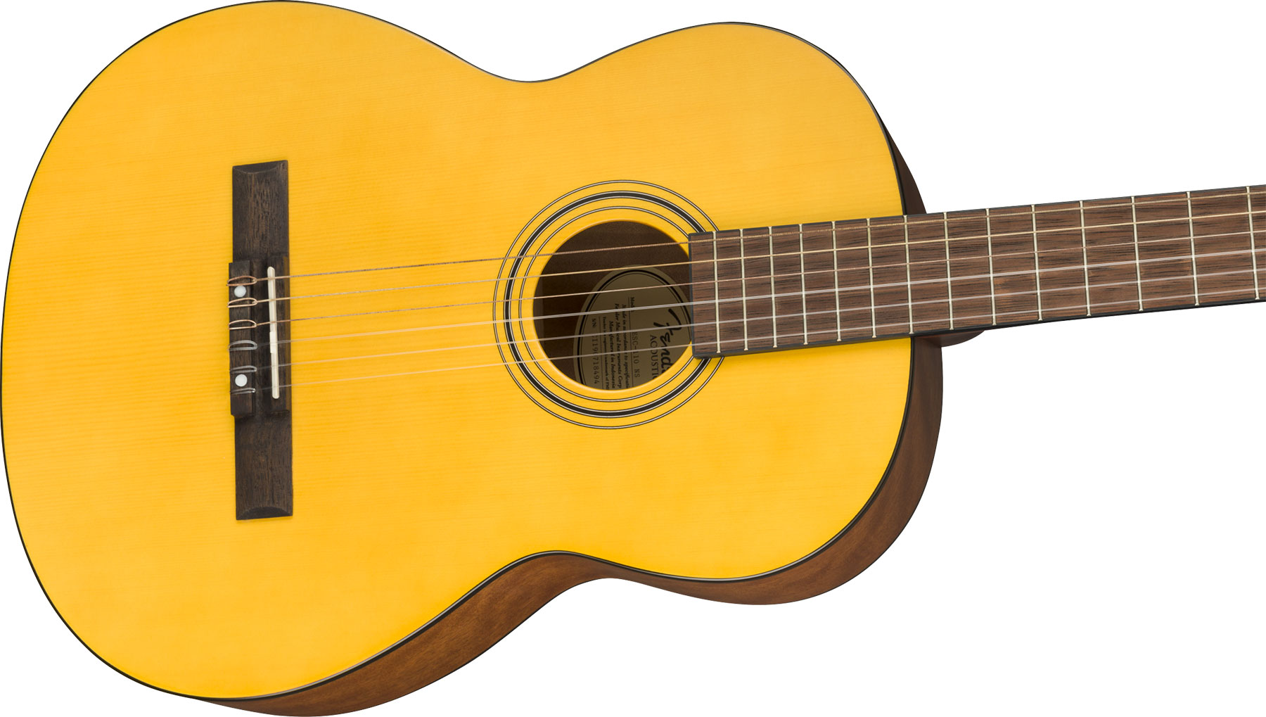 Fender Esc-110 Wide Neck Educational 4/4 Epicea Okoume Noy - Vintage Natural - Classical guitar 4/4 size - Variation 2