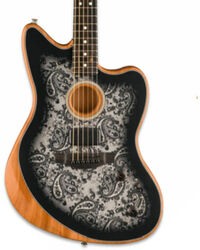 Folk guitar Fender American Acoustasonic Jazzmaster FSR Ltd - Black paisley