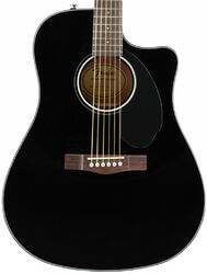 Folk guitar Fender CD-60SCE - Black