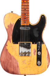 Tel shape electric guitar Fender Custom Shop 1952 Telecaster #128066 - Super heavy relic nocaster blonde