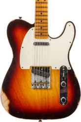 Tel shape electric guitar Fender Custom Shop 1959 Telecaster Custom #CZ573750 - Relic chocolate 3-color sunburst