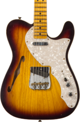 Tel shape electric guitar Fender Custom Shop '50s Thinline Telecaster #CZ574212 - Journeyman relic aged 2-color sunburst