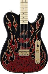 Tel shape electric guitar Fender Telecaster James Burton (USA, MN) - Red paisley flames
