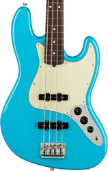 Solid body electric bass Fender American Professional II Jazz Bass (USA, RW) - Miami blue