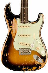 Signature electric guitar Fender Mike McCready Stratocaster (MEX, RW) - Road worn 3-color sunburst
