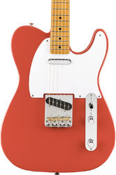 Tel shape electric guitar Fender Vintera 50's Telecaster (MEX, MN) - Fiesta red