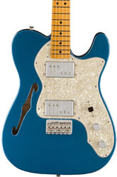 Tel shape electric guitar Fender American Vintage II 1972 Telecaster Thinline (USA, MN) - Lake placid blue