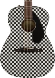 Folk guitar Fender Tim Armstrong Hellcat - Checkerboard white/black