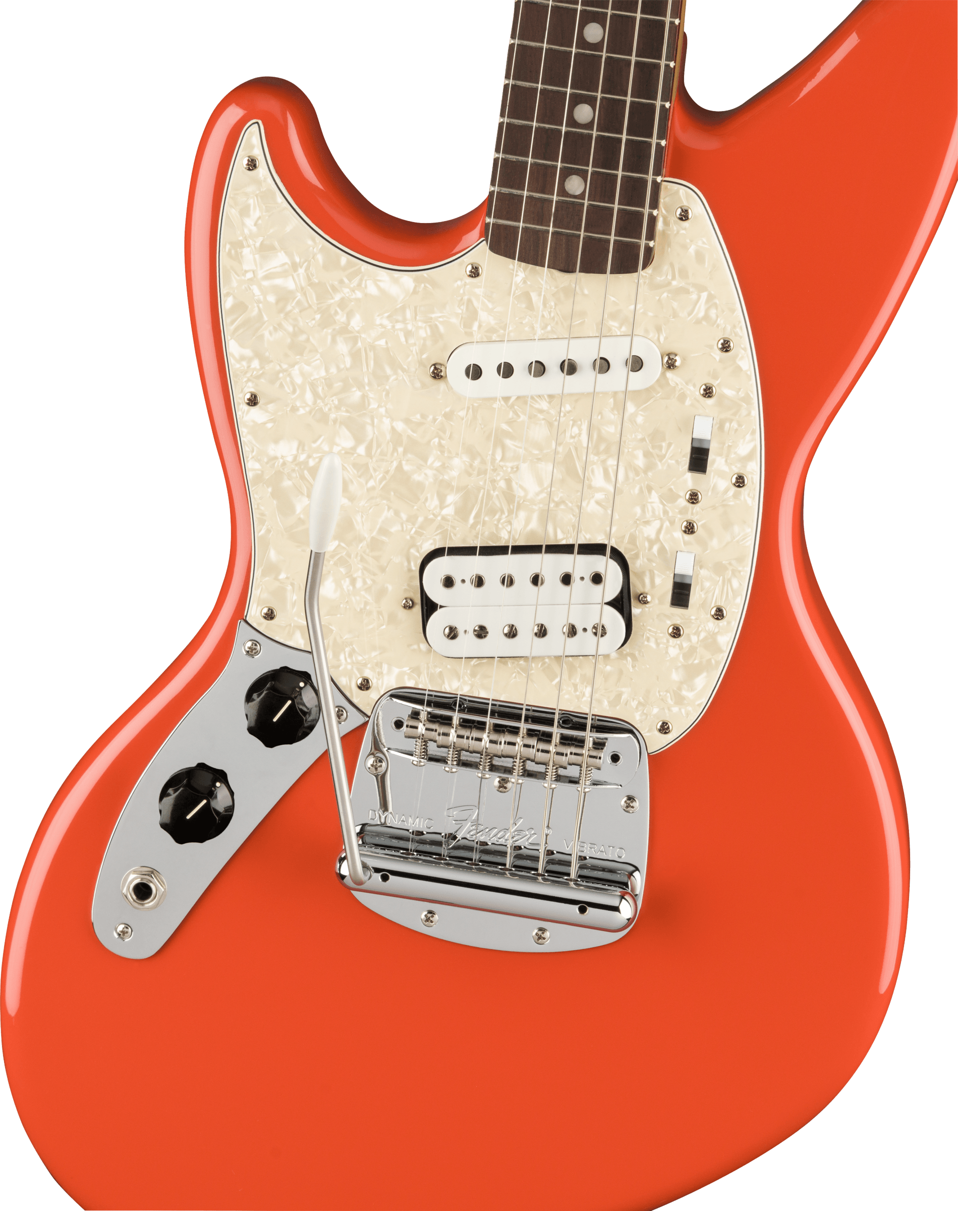 Fender Jag-stang Kurt Cobain Artist Gaucher Hs Trem Rw - Fiesta Red - Left-handed electric guitar - Variation 2