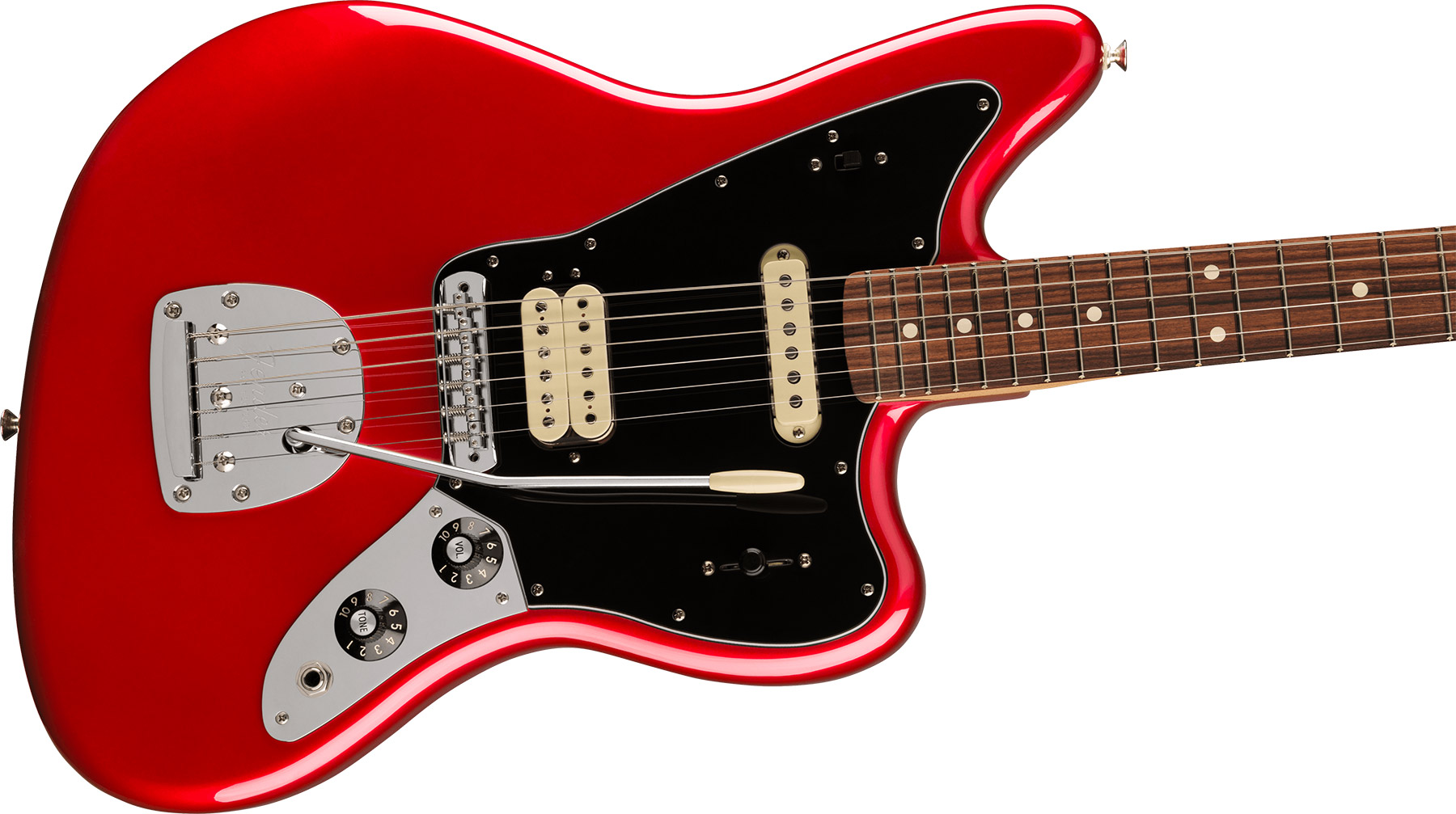 Fender Jaguar Player Mex 2023 Hs Trem Pf - Candy Apple Red - Retro rock electric guitar - Variation 2