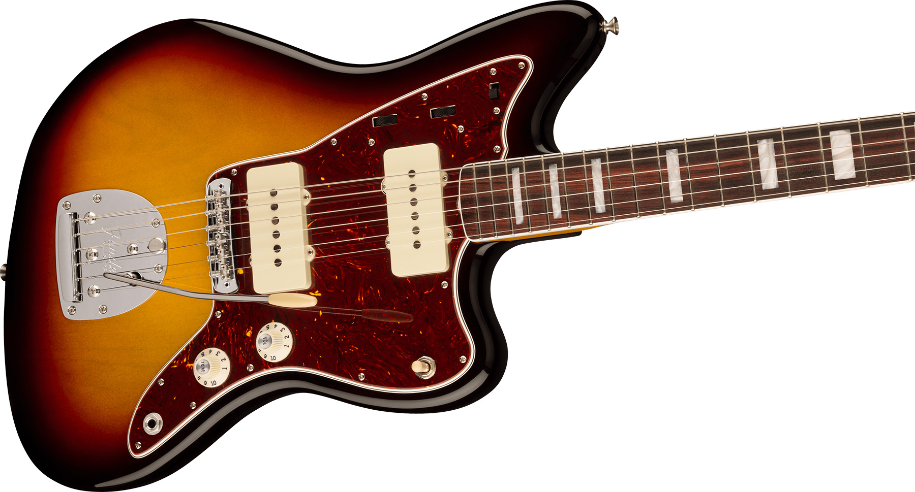 Fender Jazzmaster 1966 American Vintage Ii Usa Sh Trem Rw - 3-color Sunburst - Retro rock electric guitar - Variation 2