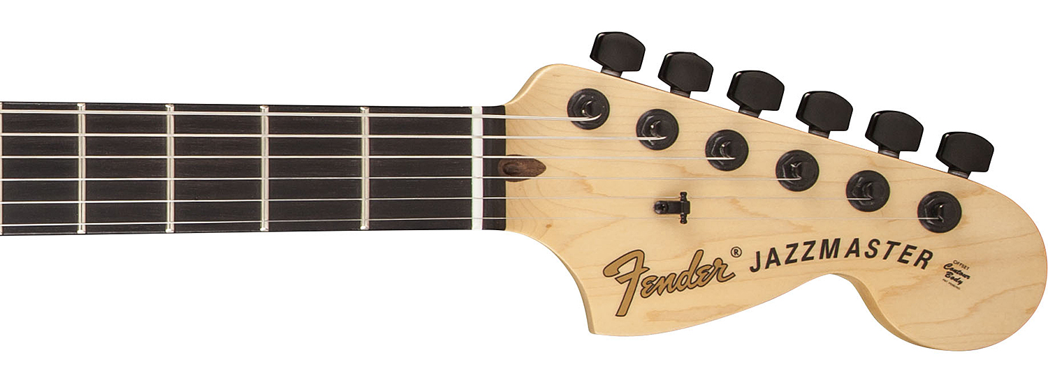 Fender Jim Root Jazzmaster Usa 2h Emg Ht Eb - Flat Black - Retro rock electric guitar - Variation 3