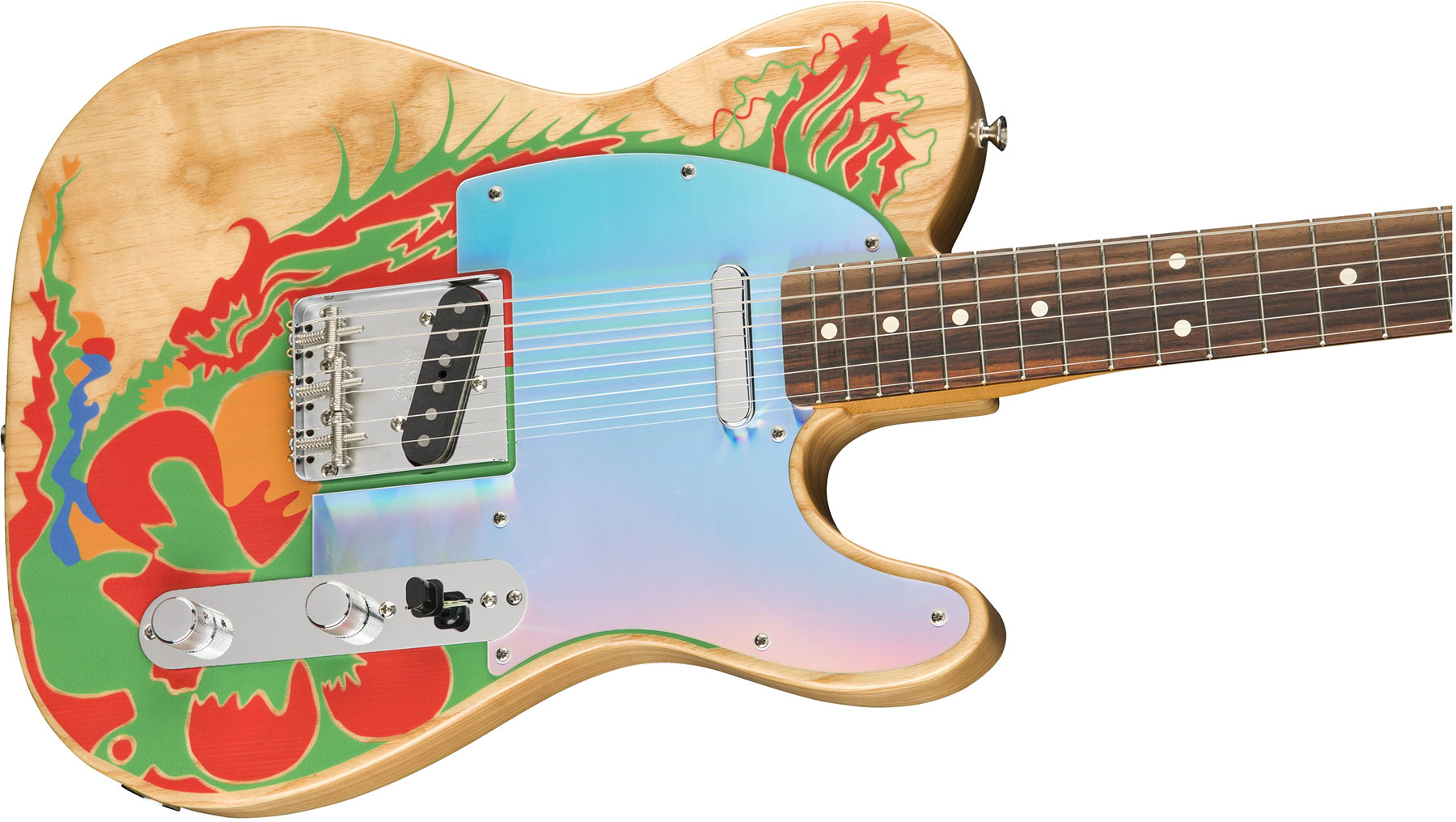 Fender Jimmy Page Tele Dragon Ltd Mex Signature Rw - Natural - Tel shape electric guitar - Variation 2