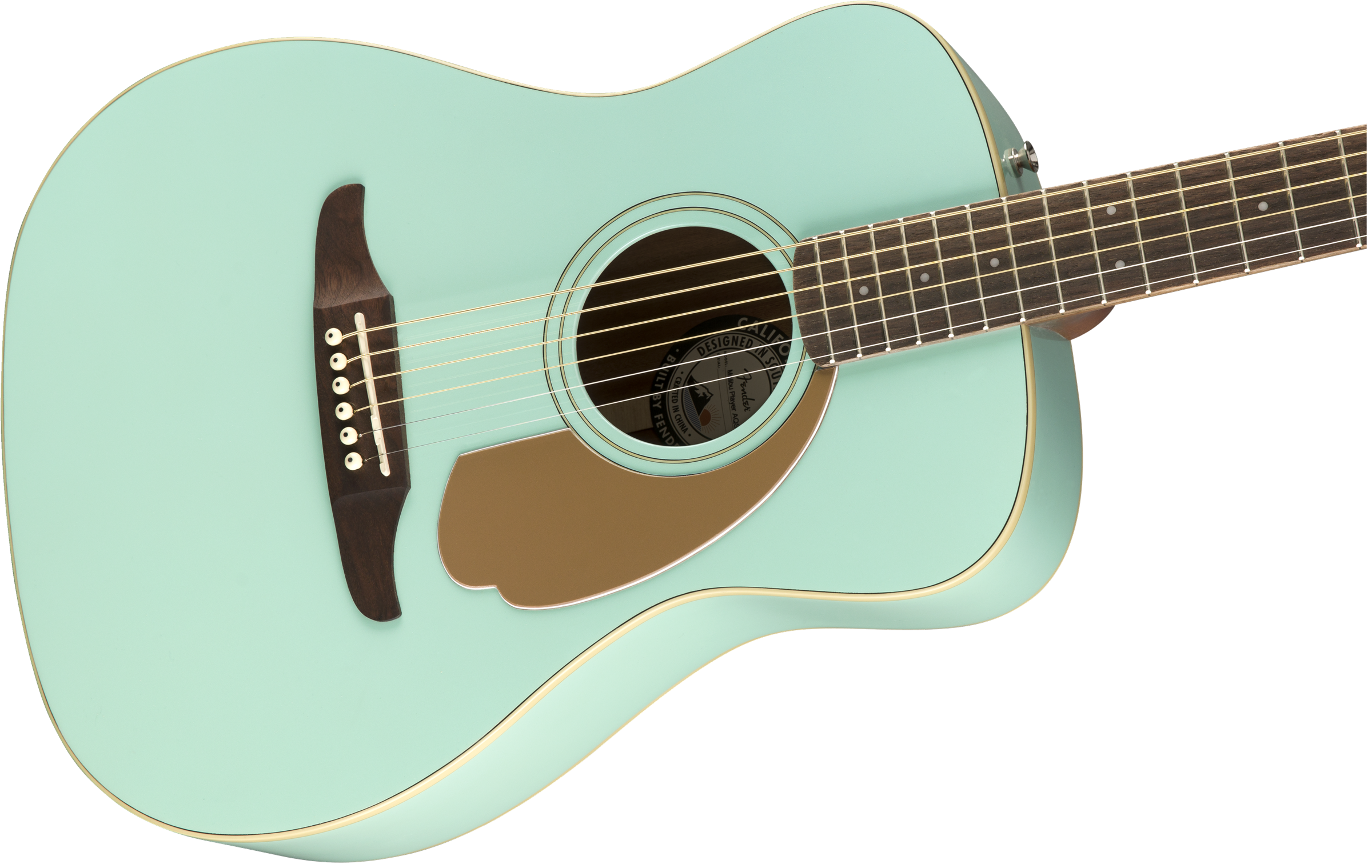 Fender Malibu Player Concert Epicea Acajou Wal - Aqua Splash - Acoustic guitar & electro - Variation 2