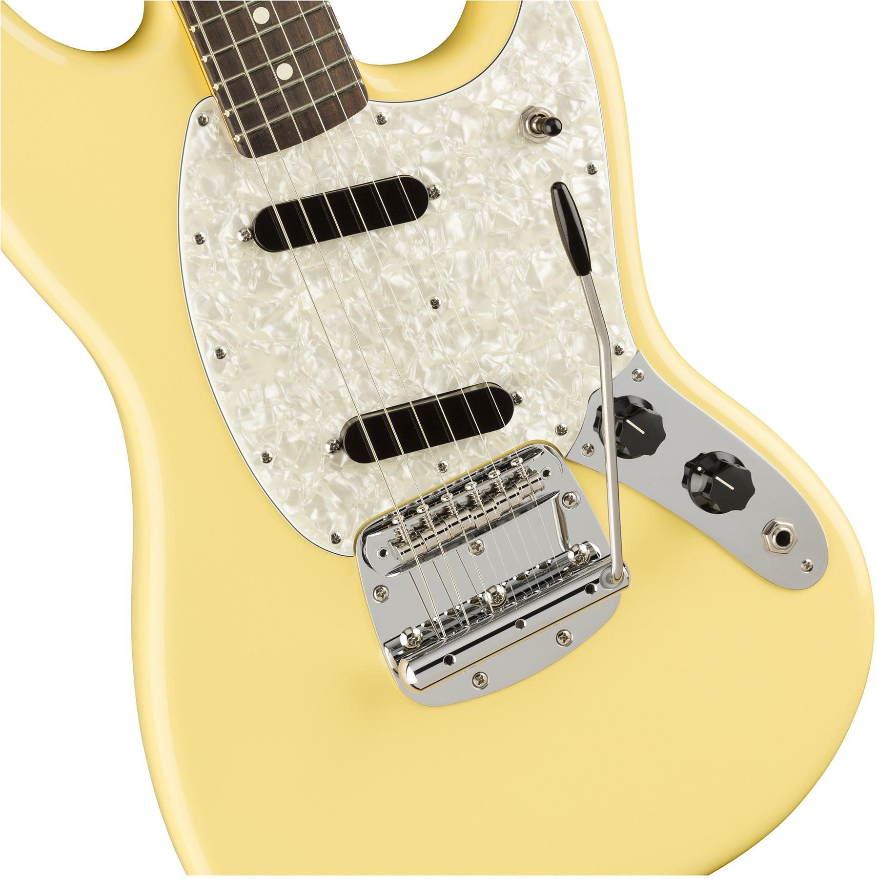 Fender Mustang American Performer Usa Ss Rw - Vintage White - Double cut electric guitar - Variation 2