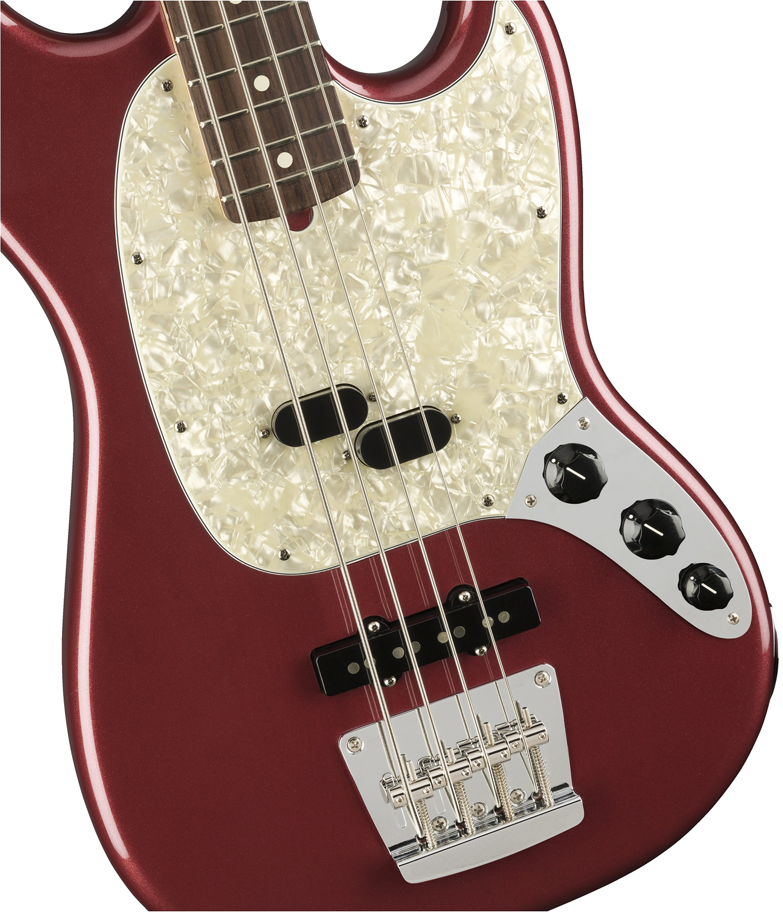Fender Mustang Bass American Performer Usa Rw - Aubergine - Electric bass for kids - Variation 2