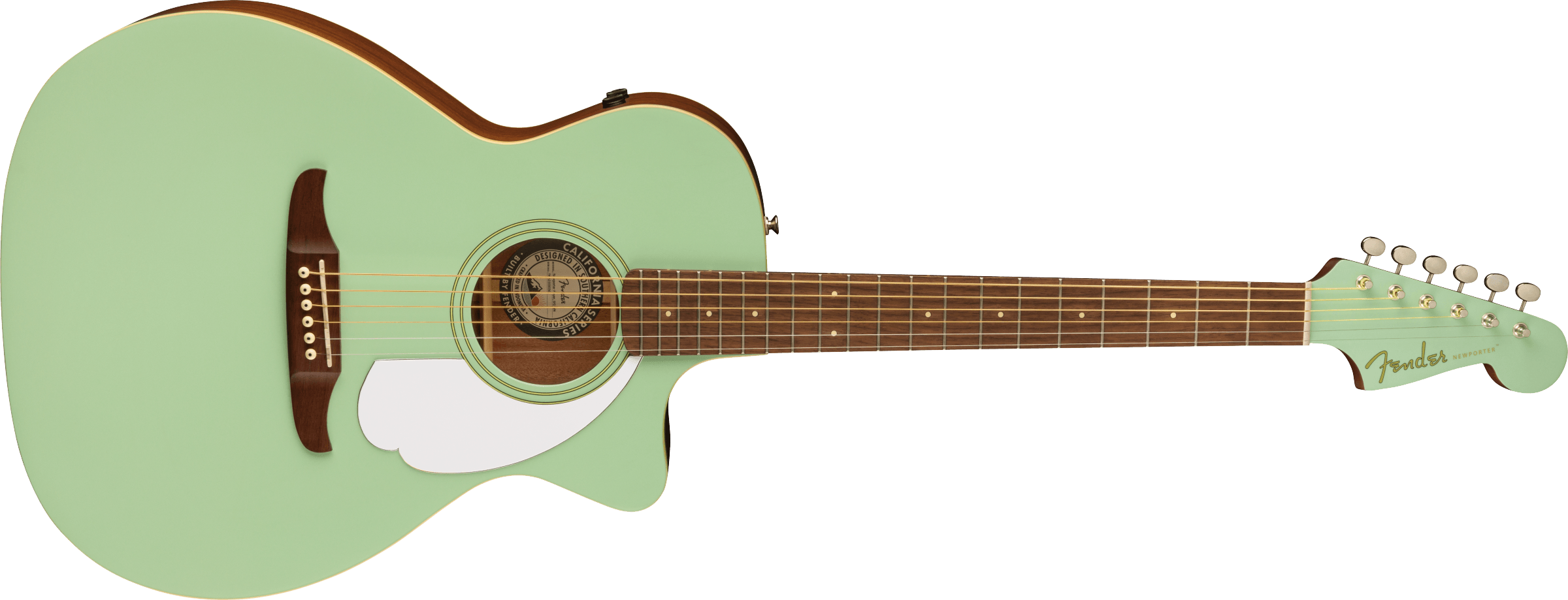 Fender Newport Player Cw Epicea Sapelle - Surf Green - Electro acoustic guitar - Variation 2