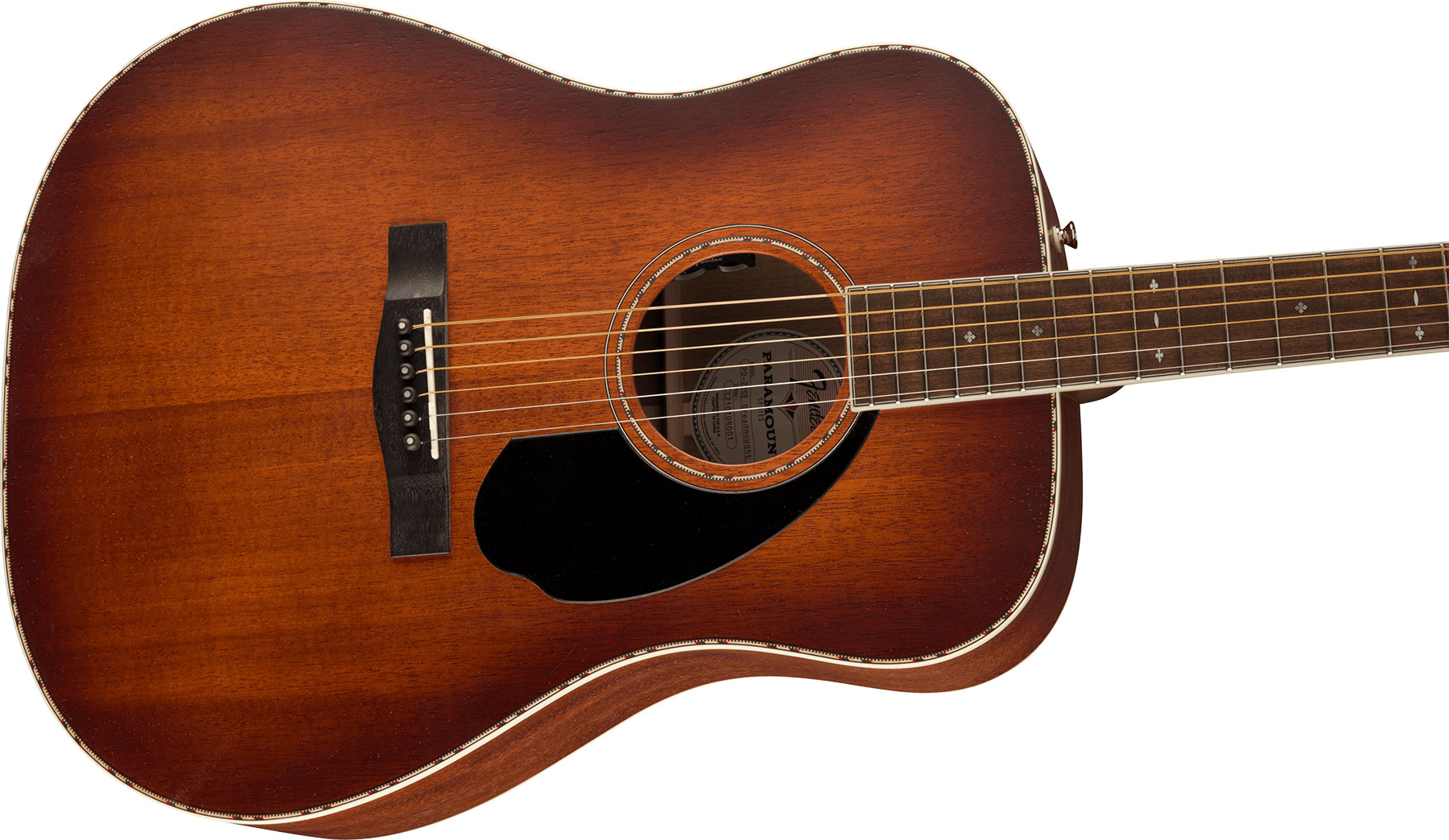 Fender Pd-220e Paramount Dreadnought Tout Acajou Ova - Aged Cognac Burst - Electro acoustic guitar - Variation 2