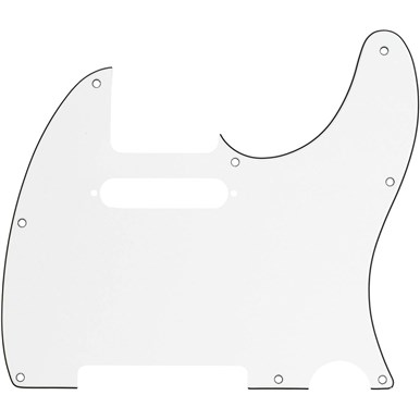 Fender 8-hole Mount Multi-ply Telecaster Pickguards - Parchment - Pickguard - Variation 1