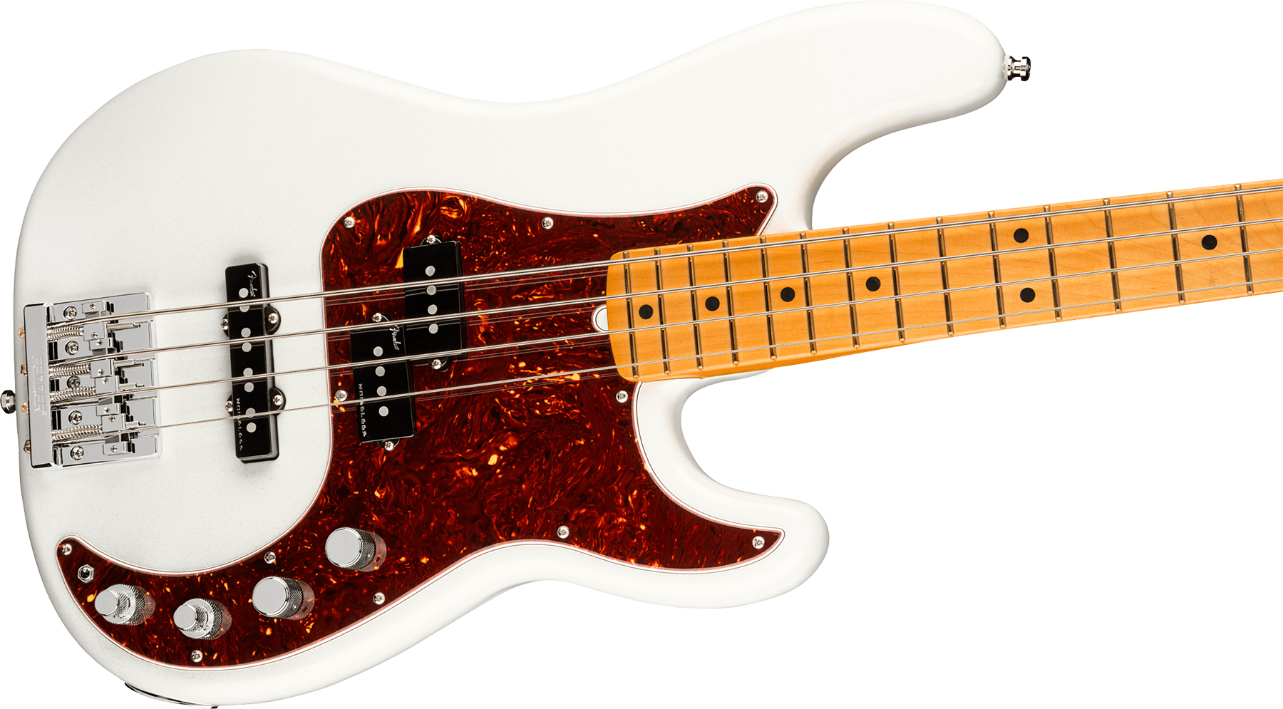 Fender Precision Bass American Ultra 2019 Usa Mn - Arctic Pearl - Solid body electric bass - Variation 2