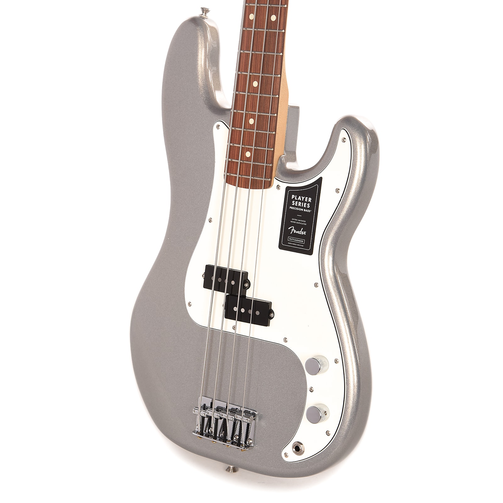 Fender Precision Bass Player Mex Pf - Silver - Solid body electric bass - Variation 1