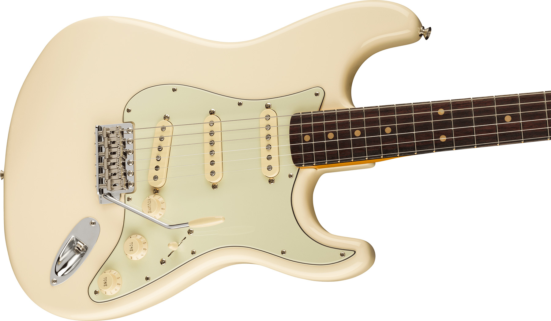 Fender Strat 1961 American Vintage Ii Usa 3s Trem Rw - Olympic White - Str shape electric guitar - Variation 2