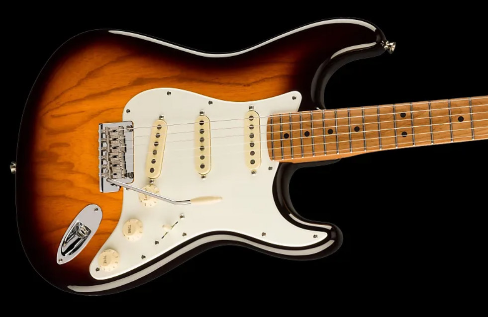 Fender Strat American Pro Ii Ltd 3s Custom Shop Trem Mn - 2-color Sunburst - Str shape electric guitar - Variation 2