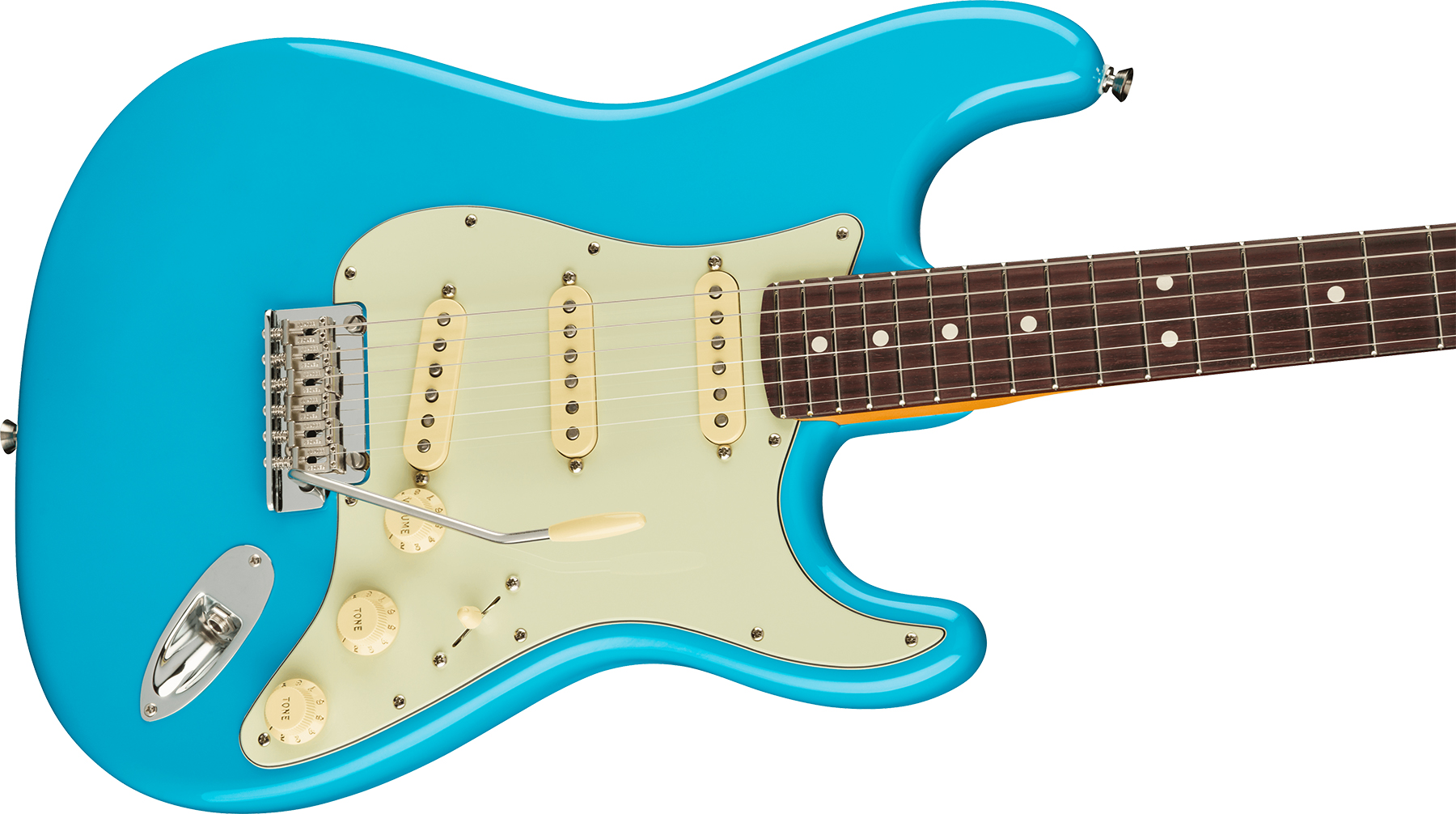 Fender Strat American Professional Ii Lh Gaucher Usa Rw - Miami Blue - Left-handed electric guitar - Variation 2