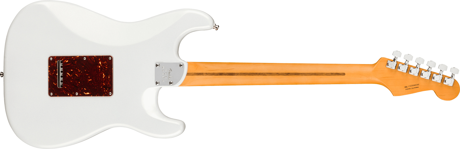 Fender Strat American Ultra Lh Gaucher Usa Rw +etui - Arctic Pearl - Left-handed electric guitar - Variation 1