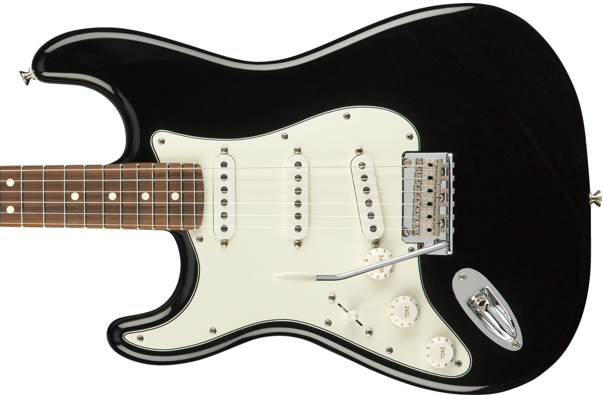 Fender Strat Player Lh Gaucher Mex Sss Pf - Black - Left-handed electric guitar - Variation 1
