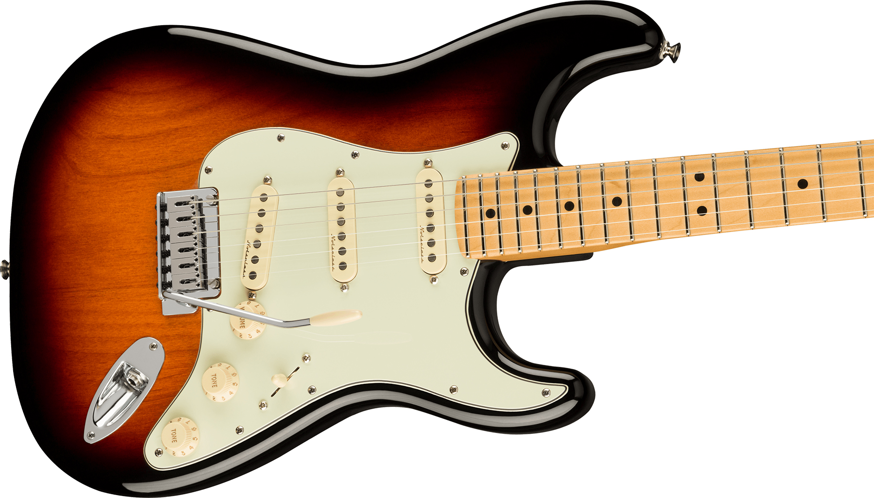 Fender Strat Player Plus Lh Mex Gaucher 3s Trem Mn - 3-color Sunburst - Left-handed electric guitar - Variation 2