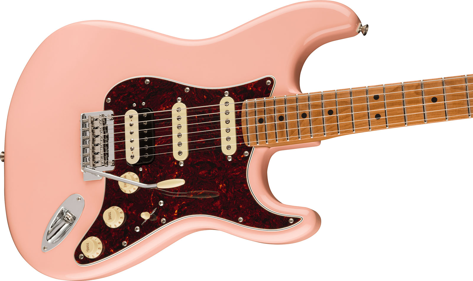 Fender Strat Player Roasted Neck Ltd Mex Hss Trem Mn - Shell Pink - Str shape electric guitar - Variation 2