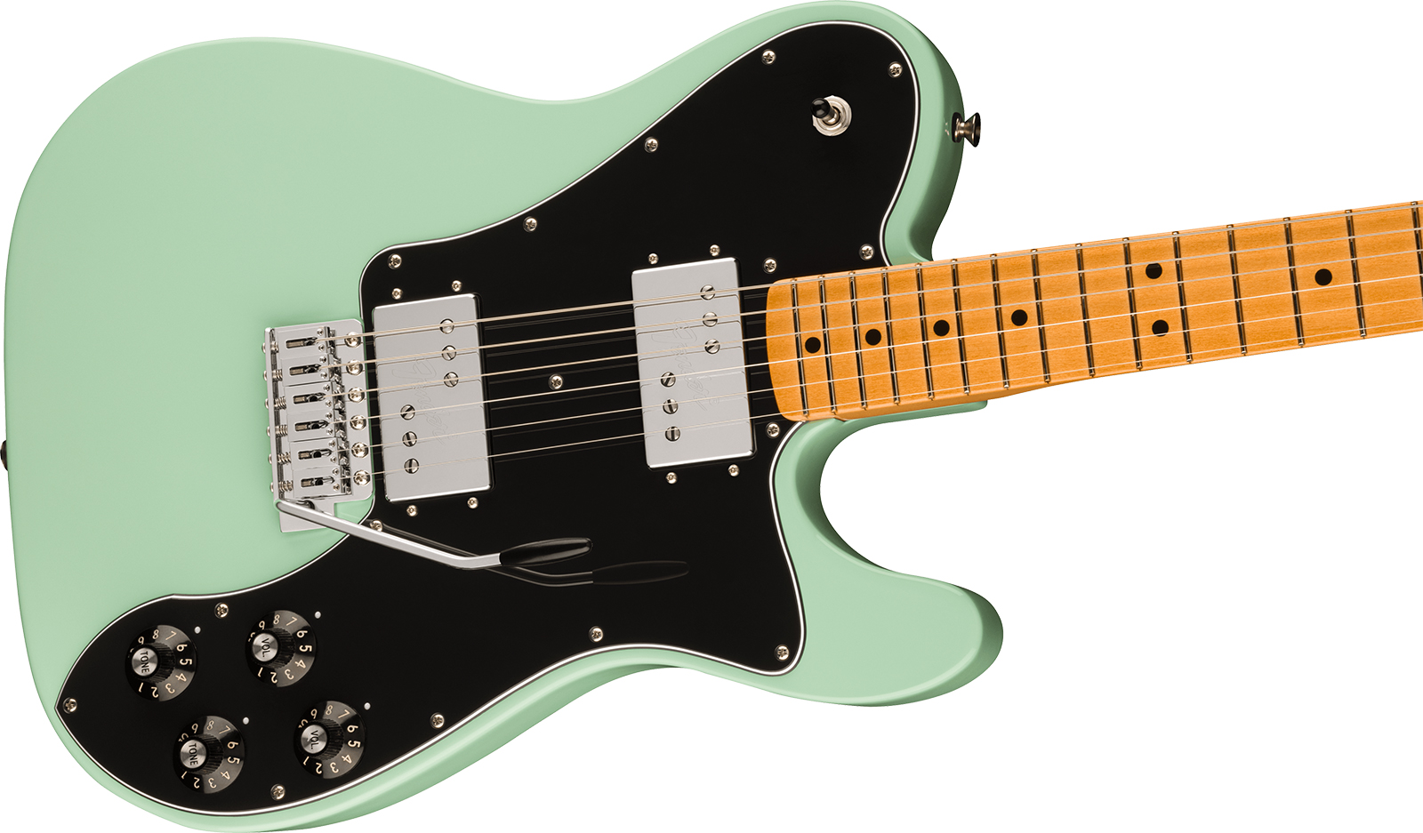 Fender Tele 70s Deluxe Tremolo Vintera 2 Mex 2h Trem Mn - Surf Green - Tel shape electric guitar - Variation 2