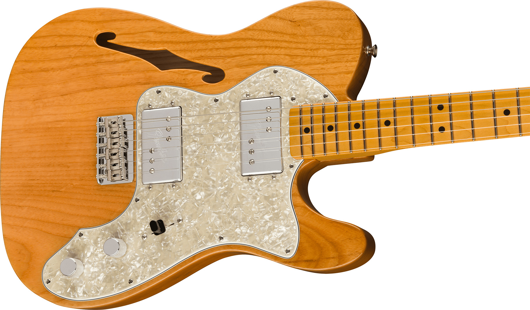 Fender Tele Thinline 1972 American Vintage Ii Usa 2h Ht Mn - Aged Natural - Semi-hollow electric guitar - Variation 2