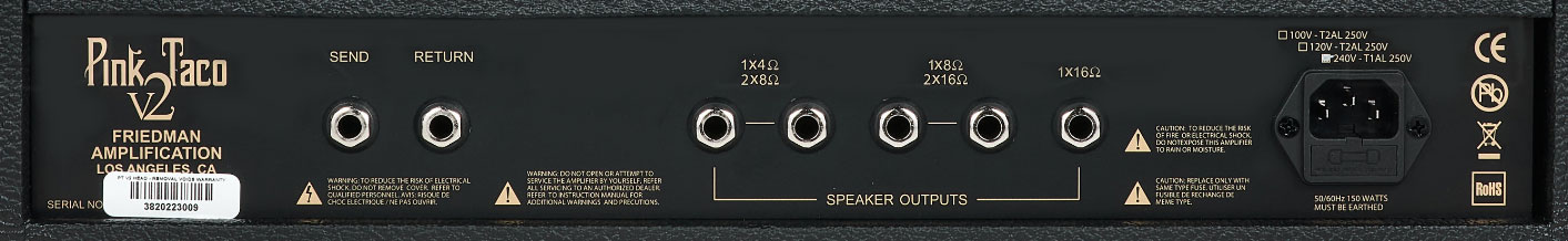 Friedman Amplification Pink Taco V2 Head 20w El84 Black - Electric guitar amp head - Variation 3