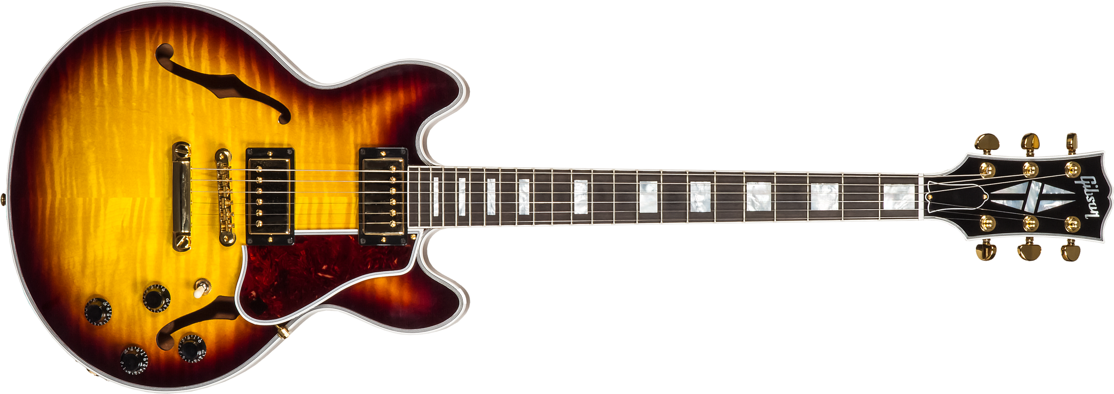 Gibson Custom Shop Cs-356 2h Ht Eb #cs201786 - Vintage Sunburst - Semi-hollow electric guitar - Main picture