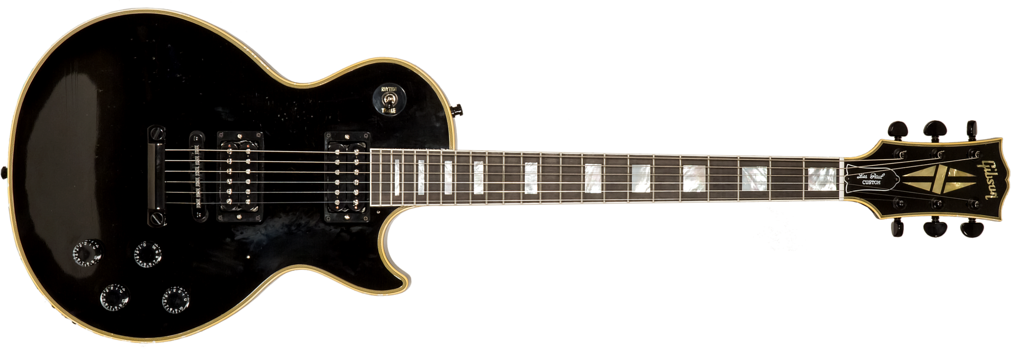 Gibson Custom Shop Kirk Hammett Les Paul Custom 1989 2h Ht Eb #kh009 - Murphy Lab Aged Ebony - Signature electric guitar - Main picture
