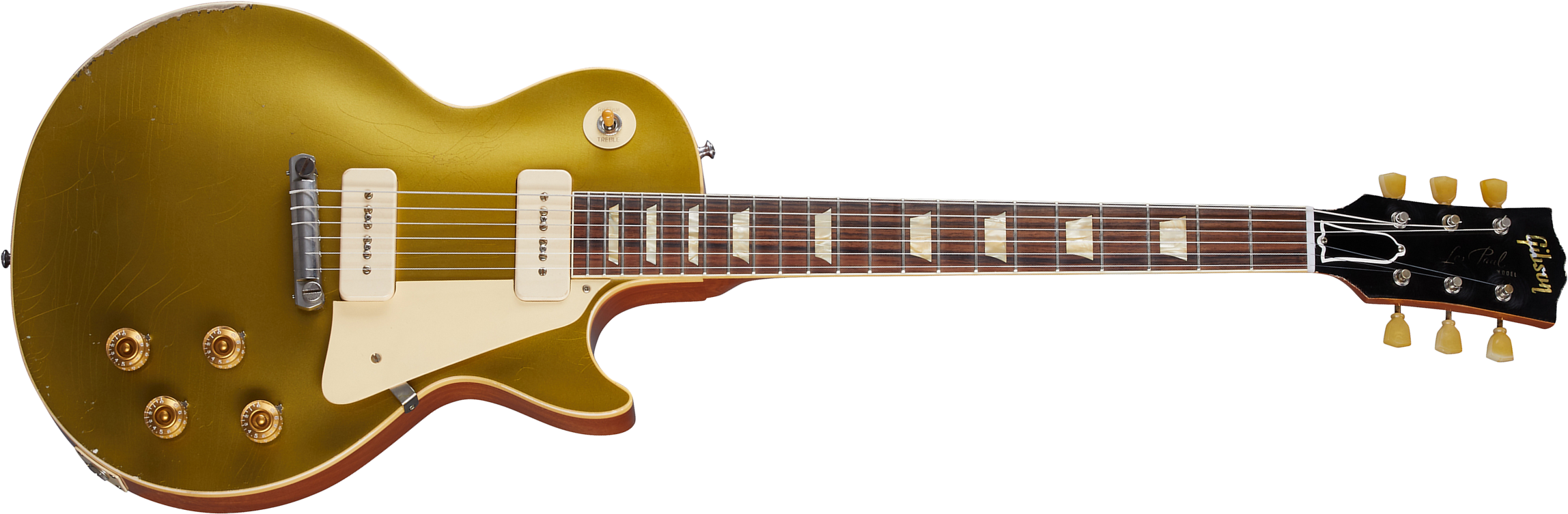 Gibson Custom Shop Murphy Lab Les Paul Goldtop 1954 Reissue 2p90 Ht Rw - Heavy Aged Double Gold - Single cut electric guitar - Main picture