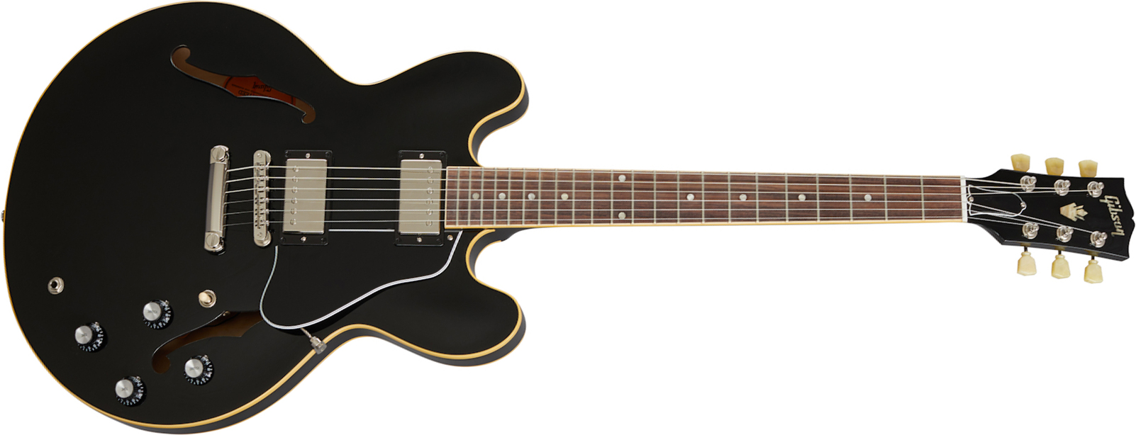 Gibson Es-335 Dot Original 2020 2h Ht Rw - Vintage Ebony - Semi-hollow electric guitar - Main picture