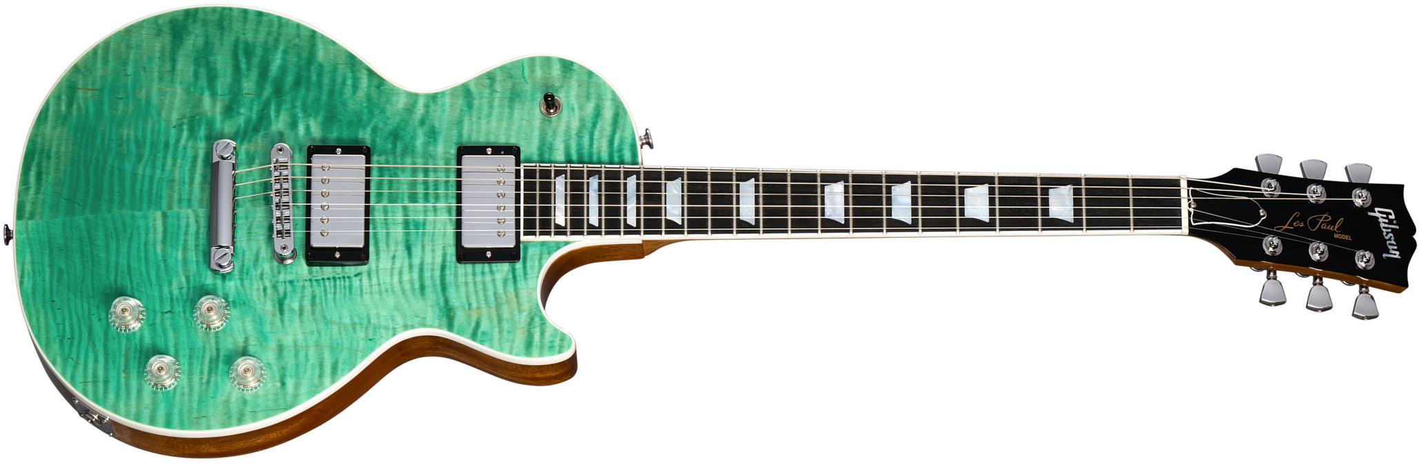 Gibson Les Paul Modern Figured 2h Ht Rw - Seafoam Green - Single cut electric guitar - Main picture